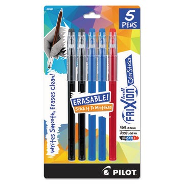 Pilot® Blister-carded Frixion Colorsticks Erasable Gel Pen, Stick, Fine 0.7 Mm, Assorted Ink And Barrel Colors, 5-pack freeshipping - TVN Wholesale